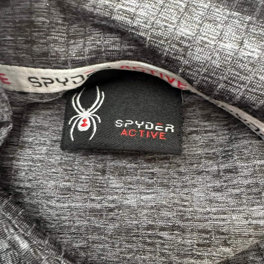 Spyder Mens ProW-B Quarter Zip Pullover Gray‎ Heather Active Top Large